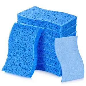 8PCS Blue Dish Washing Kitchen Sponge, Compressed Pack, Save Space 8PCS Blue Dish Washing Kitchen Sponge, Compressed Pack, Save Space