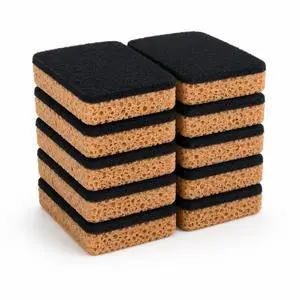 10-Pack Heavy Duty Scrub Sponges, Dual-Sided Kitchen Cleaning Sponges for Dishwashing, Non-Scratch Scrubbers for Pots, Pans, and Household Cleaning, 3.7" x 2.4" x 1.2" (Yellow & Black) 10-Pack Heavy Duty Scrub Sponges, Dual-Sided Kitchen Cleaning Sponges for Dishwashing, Non-Scratch Scrubbers for Pots, Pans, and Household Cleaning, 3.7" x 2.4" x 1.2" (Yellow & Black)