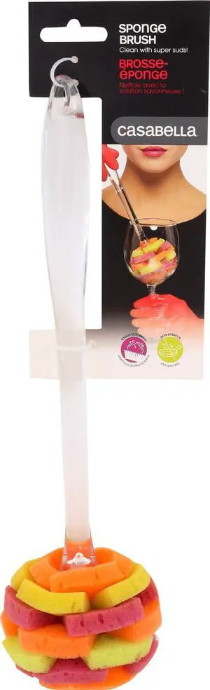 Plum/Lime/Orange Multicolor Clear Sponge Brush, 1 EA Plum/Lime/Orange Multicolor Clear Sponge Brush, 1 EA