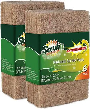 Natural Scouring Pads (12 Pack) - Eco Friendly Scrubbing Pads for Kitchen Cleaning, Dishes, and Pots - Non-Scratch Kitchen Scrubbers - 100% Natural Sisal Fibers (12 Pack) Natural Scouring Pads (12 Pack) - Eco Friendly Scrubbing Pads for Kitchen Cleaning, Dishes, and Pots - Non-Scratch Kitchen Scrubbers - 100% Natural Sisal Fibers (12 Pack)