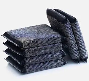 Steel Wool Scrubber Dish Sponges - Kitchen Scrubbing Pads Pot Scrubber for Kitchen Non Scratch, Soft and Fast sponges for Cleaning (6 Pack) Steel Wool Scrubber Dish Sponges - Kitchen Scrubbing Pads Pot Scrubber for Kitchen Non Scratch, Soft and Fast sponges for Cleaning (6 Pack)