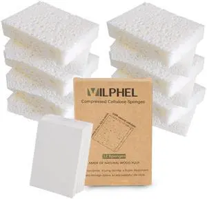12 Pack Dishwashing Sponges Natural Cellulose Sponges Plant Based Resilient and Reusable Soft Dish Sponges for Washing Dishes DIY Craft Sponge for Fun 12 Pack Dishwashing Sponges Natural Cellulose Sponges Plant Based Resilient and Reusable Soft Dish Sponges for Washing Dishes DIY Craft Sponge for Fun