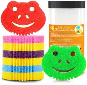 5 Pack Frog Dual-Sided Multi-Functional Scrub Sponge, Dual-Sided Temperature Controlled Kitchen Sponge for Dishes,Furniture,Scrub Sponges Household Cleaning Pads Bathroom Wall Cleaner 5 Pack Frog Dual-Sided Multi-Functional Scrub Sponge, Dual-Sided Temperature Controlled Kitchen Sponge for Dishes,Furniture,Scrub Sponges Household Cleaning Pads Bathroom Wall Cleaner