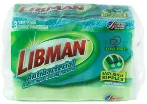 3 Count Sponge Pack, 4-1/2 by 3 by Libman 3 Count Sponge Pack, 4-1/2 by 3 by Libman