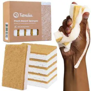 Natural Dish Sponge Set 6-Pack Eco-Friendly & Compostable Scrubbers | Cellulose & Sisal | Non-Toxic, Odor-Free, Reusable Kitchen Sponges for Dishes, Sink, Pots & Pans Natural Dish Sponge Set 6-Pack Eco-Friendly & Compostable Scrubbers | Cellulose & Sisal | Non-Toxic, Odor-Free, Reusable Kitchen Sponges for Dishes, Sink, Pots & Pans