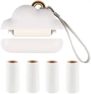 Mini Travel Lint Roller, Reusable Pet Hair Remover for Clothes with 150 Refillable Sheets (White) Mini Travel Lint Roller, Reusable Pet Hair Remover for Clothes with 150 Refillable Sheets (White)