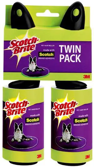 Pet Hair & Lint Roller, Twin Pack, Works Great On Pet Hair, 2 Rollers, 56 Sheets Per Roller Pet Hair & Lint Roller, Twin Pack, Works Great On Pet Hair, 2 Rollers, 56 Sheets Per Roller
