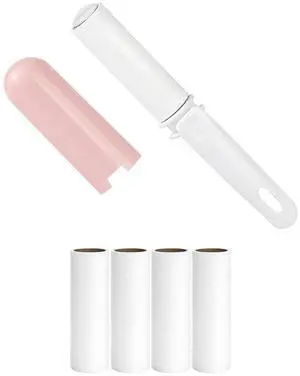 Mini Travel Lint Roller with Cover and 4 Refills Compact Sticky Roller for Clothes Travel Essentials for Pet Hair Removal Small Lint Roller for Purse Car (Pink) Mini Travel Lint Roller with Cover and 4 Refills Compact Sticky Roller for Clothes Travel Essentials for Pet Hair Removal Small Lint Roller for Purse Car (Pink)