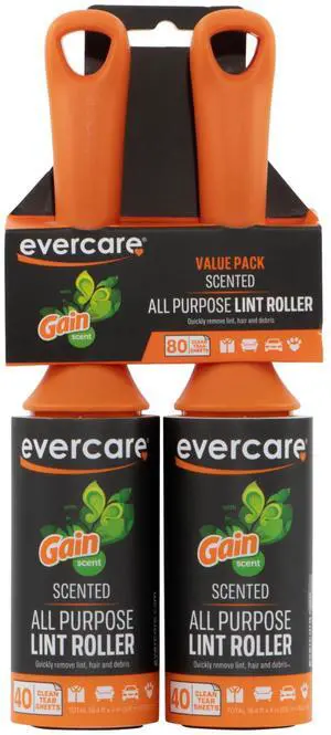Lint Roller, Scented 40 Sheets, Two-Pack, Orange Lint Roller, Scented 40 Sheets, Two-Pack, Orange