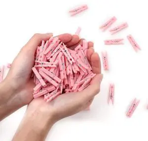 100PCS Baby Shower Games Clothespins Girl Plastic Clothes Pin Pink 1.37inch 100PCS Baby Shower Games Clothespins Girl Plastic Clothes Pin Pink 1.37inch