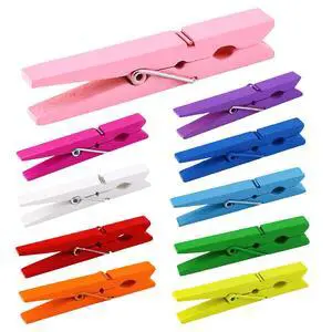 Colored Clothespins 50 PCS, 2.9 Inch Heavy Duty Wooden Clothes Pins, 10 Colors Decorative Clothes Pins for Home Office Classroom, Multi-Purpose for Hanging Clothes, Crafts & Decoration Colored Clothespins 50 PCS, 2.9 Inch Heavy Duty Wooden Clothes Pins, 10 Colors Decorative Clothes Pins for Home Office Classroom, Multi-Purpose for Hanging Clothes, Crafts & Decoration