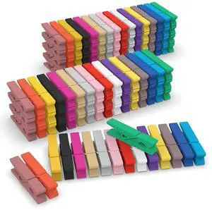 (Pack of 128) Mini Wooden Colored clothespins,16 coloers Each 8pcs, Colored (Pack of 128) Mini Wooden Colored clothespins,16 coloers Each 8pcs, Colored
