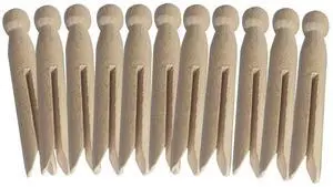 Round Wooden Clothespins, 12pcs Dolly Style Traditional Heritage Clothes Peg Old Fashioned for Outdoor Clothesline Home Kitchen Travel (Wood) Round Wooden Clothespins, 12pcs Dolly Style Traditional Heritage Clothes Peg Old Fashioned for Outdoor Clothesline Home Kitchen Travel (Wood)