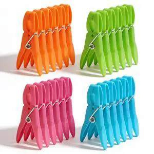 24Pack Colorful Plastic Clothespins Heavy Duty Laundry Clothes Pins Outdoor 24Pack Colorful Plastic Clothespins Heavy Duty Laundry Clothes Pins Outdoor