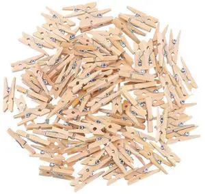 Sturdy 1 Inch Mini Wooden Craft Clothespins 100pcs Sturdy 1 Inch Mini Wooden Craft Clothespins 100pcs
