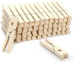 Clothes Pins Wooden 50 Pack Wooden Clothespins 2.9 Inch with Rust-Resistant Coil, Natural Wood Clips for Laundry, Hanging Clothes, Crafts & DIY Clothes Pins Wooden 50 Pack Wooden Clothespins 2.9 Inch with Rust-Resistant Coil, Natural Wood Clips for Laundry, Hanging Clothes, Crafts & DIY