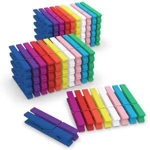 100 Pcs Colored Clothes Pins Wooden, Colored Clothespins for Crafts 2.9 Inch, Clothing Pins for Hanging Classroom 100 Pcs Colored Clothes Pins Wooden, Colored Clothespins for Crafts 2.9 Inch, Clothing Pins for Hanging Classroom