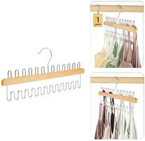 Closet Organizers and Storage, Tank Top Hangers, Rotatable Bra Organzier for Closet, Max 24 Storage Capacity Sport Bra Holder, Wood Space Saving Hanger 1 Pack - Dorm Room Essentials Closet Organizers and Storage, Tank Top Hangers, Rotatable Bra Organzier for Closet, Max 24 Storage Capacity Sport Bra Holder, Wood Space Saving Hanger 1 Pack - Dorm Room Essentials