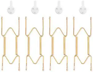 4 Pack Plate Hangers for The Wall, Suitable for 6-8 inch Art Plate, Stainless Steel Invisible Heavy Duty Wire Plate Holder with Wall Hooks, Plate Hangers for Displaying Plates, Platter, Dish 4 Pack Plate Hangers for The Wall, Suitable for 6-8 inch Art Plate, Stainless Steel Invisible Heavy Duty Wire Plate Holder with Wall Hooks, Plate Hangers for Displaying Plates, Platter, Dish