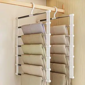 2Pcs Cloud Ladder Pants Hangers Space Saving for Closet 2Pcs Cloud Ladder Pants Hangers Space Saving for Closet