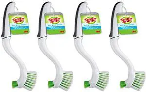 Pot + Pan Brush, Durable and Long Lasting Dish Brush with Handle for Scrubbing Stainless Steel, Outdoor Furniture, and Sinks without Scratching, Antimicrobial, and Rinses Clean Pot + Pan Brush, Durable and Long Lasting Dish Brush with Handle for Scrubbing Stainless Steel, Outdoor Furniture, and Sinks without Scratching, Antimicrobial, and Rinses Clean