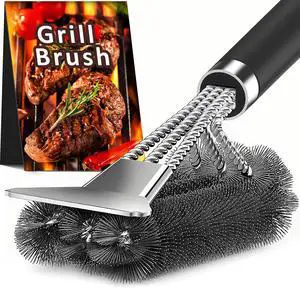 Grill Brush with Scraper, 18" Adjustable Handle BBQ Grill Brush for Outdoor Grill, Extra Strong Grill Cleaner Accessories for Grill/Smoker/Gas/Charcoal Grill Cleaning-Grill Gifts for Men/Dad Grill Brush with Scraper, 18" Adjustable Handle BBQ Grill Brush for Outdoor Grill, Extra Strong Grill Cleaner Accessories for Grill/Smoker/Gas/Charcoal Grill Cleaning-Grill Gifts for Men/Dad