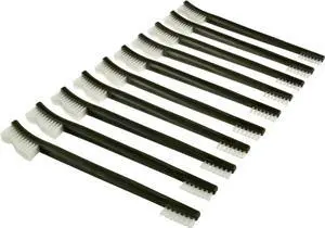10-Piece Double-Ended Gun Cleaning Brush Set, Gun Cleaning Supplies Kit, 7-inch Nylon Bristle Brushes, Plastic Handle - 7615NB10PCS 10-Piece Double-Ended Gun Cleaning Brush Set, Gun Cleaning Supplies Kit, 7-inch Nylon Bristle Brushes, Plastic Handle - 7615NB10PCS