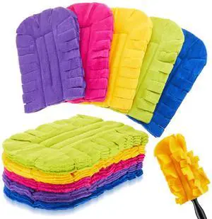 12 Pcs Duster Refill Reusable Fleece Duster Refills Feather Flat Dusters Multi Surface Washable Cleaning Pads Tools for Home, Blinds, Car, Pet, Furniture, Fans (Dark Color) 12 Pcs Duster Refill Reusable Fleece Duster Refills Feather Flat Dusters Multi Surface Washable Cleaning Pads Tools for Home, Blinds, Car, Pet, Furniture, Fans (Dark Color)