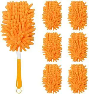 6Pcs Reusable Duster Refill Compatible with Swiffer Hand Duster +1 Handle, 360 Heavy Duty Duster Refills for Cleaning, Office, Ceiling Fan (6PCS+1Handle) 6Pcs Reusable Duster Refill Compatible with Swiffer Hand Duster +1 Handle, 360 Heavy Duty Duster Refills for Cleaning, Office, Ceiling Fan (6PCS+1Handle)