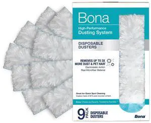 Disposable Duster Refills - 9 Pack - High Performance Dusting System - Microfiber Dusters Remove Dust and Pet Hair for Quick Spot Cleaning Disposable Duster Refills - 9 Pack - High Performance Dusting System - Microfiber Dusters Remove Dust and Pet Hair for Quick Spot Cleaning
