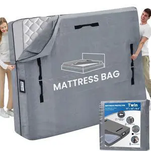Mattress Bags for Moving and Storage, Twin Mattress Protector Waterproof Mattress Cover with 8 Heavy Duty Handles and Zipper Extra Thick Moving Supplies for Dorm Bed Reusable (77x42x13.5 Grey) Mattress Bags for Moving and Storage, Twin Mattress Protector Waterproof Mattress Cover with 8 Heavy Duty Handles and Zipper Extra Thick Moving Supplies for Dorm Bed Reusable (77x42x13.5 Grey)