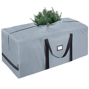 7.5 ft Christmas Tree Storage Bag, Heavy Duty 900D Oxford Fabric with Reinforced Handles and Dual Zippers Wide Opening, Extra Large Storage Container for Trees and Decorations (Grey) 7.5 ft Christmas Tree Storage Bag, Heavy Duty 900D Oxford Fabric with Reinforced Handles and Dual Zippers Wide Opening, Extra Large Storage Container for Trees and Decorations (Grey)