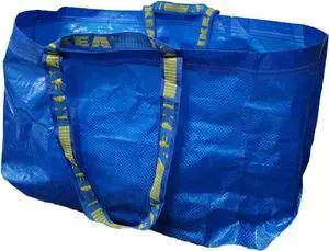 Carrier Bag, Blue, Large Size Shopping Bag 2 Pcs Set Carrier Bag, Blue, Large Size Shopping Bag 2 Pcs Set
