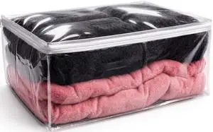 Comforter Storage Bag Large 90L Clear Zippered Organizer for Blankets, Bedding, Clothes & Pillows, Durable Plastic Storage for Closet, Moving, Under Bed Dust & Moisture Protection Comforter Storage Bag Large 90L Clear Zippered Organizer for Blankets, Bedding, Clothes & Pillows, Durable Plastic Storage for Closet, Moving, Under Bed Dust & Moisture Protection