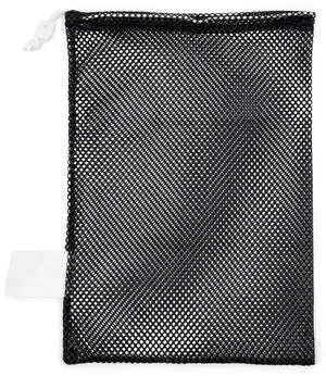 Mesh Sports Equipment Bag- Black, 12" x 18"- Multipurpose, Nylon Drawstring Bag w/ Lock and ID Tag, for Sports Equipment, Balls, Swimming Gear - Breathable Stuff Sack Mesh Sports Equipment Bag- Black, 12" x 18"- Multipurpose, Nylon Drawstring Bag w/ Lock and ID Tag, for Sports Equipment, Balls, Swimming Gear - Breathable Stuff Sack