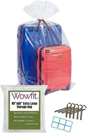 5 CT 40x60 inches Extra Large Clear Plastic Bags Perfect for Car Seat, Luggage, Suitcase, Stroller, Chair, Kids Bike and Attic Storage (2 Mil Flat Bags) 5 CT 40x60 inches Extra Large Clear Plastic Bags Perfect for Car Seat, Luggage, Suitcase, Stroller, Chair, Kids Bike and Attic Storage (2 Mil Flat Bags)