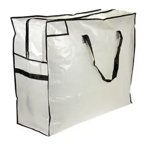 2622 MightyStor Large Storage Bag with Handles | Clothing and Linen Storage Bag | White Tarp with Black Trim 2622 MightyStor Large Storage Bag with Handles | Clothing and Linen Storage Bag | White Tarp with Black Trim