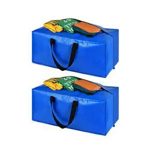 Heavy Duty Blue Moving Bags with Strong Zipper Handles Backpack Straps Heavy Duty Blue Moving Bags with Strong Zipper Handles Backpack Straps