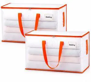 2-Pack Clear Moving Bags Heavy Duty Extra Large, Storage Totes with Reinforced Handles & Label Pocket, Transparent Packing Containers for College Dorm, Clothes, Bedding, Home Organization 2-Pack Clear Moving Bags Heavy Duty Extra Large, Storage Totes with Reinforced Handles & Label Pocket, Transparent Packing Containers for College Dorm, Clothes, Bedding, Home Organization