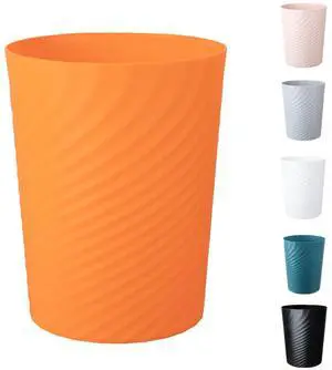 Trash Can, Small Plastic Trash Can, Wastebasket Recycling Bin, Round Garbage Can for Bathroom, Office, Bedroom, Kitchen 1.8 Gallon/8 L (Orange) Trash Can, Small Plastic Trash Can, Wastebasket Recycling Bin, Round Garbage Can for Bathroom, Office, Bedroom, Kitchen 1.8 Gallon/8 L (Orange)