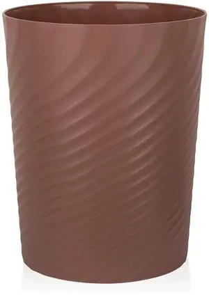 Plastic Trash Can Wastebasket, Garbage Container Basket for Bathrooms, Kitchens, Offices, Kids Rooms (Brown, 1.8 Gallon) Plastic Trash Can Wastebasket, Garbage Container Basket for Bathrooms, Kitchens, Offices, Kids Rooms (Brown, 1.8 Gallon)
