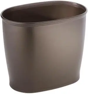 Slim Plastic Bathroom Trash Can, Bronze Slim Plastic Bathroom Trash Can, Bronze
