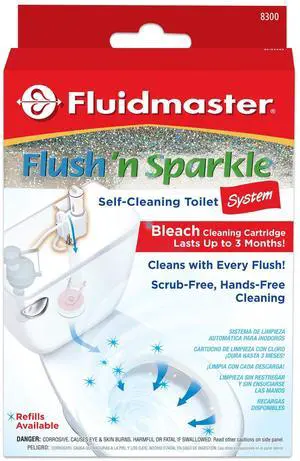 8300 Flush 'n Sparkle Automatic Toilet Bowl Cleaning System with Bleach Cartridge, 1 Count (Pack of 1) ( Packaging May Vary) 8300 Flush 'n Sparkle Automatic Toilet Bowl Cleaning System with Bleach Cartridge, 1 Count (Pack of 1) ( Packaging May Vary)