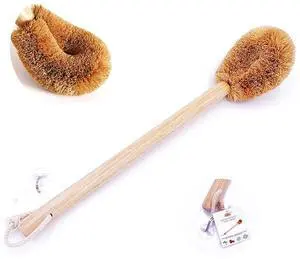 Updated Modern Version Toilet Bowl Brush, Natural Coconut Fiber Brush Head and Beechwood Handle for Bathroom Toilet - Sturdy, Deep Cleaning, Eco-Friendly, Toilet Cleaning Brush with Hanging Hook Updated Modern Version Toilet Bowl Brush, Natural Coconut Fiber Brush Head and Beechwood Handle for Bathroom Toilet - Sturdy, Deep Cleaning, Eco-Friendly, Toilet Cleaning Brush with Hanging Hook