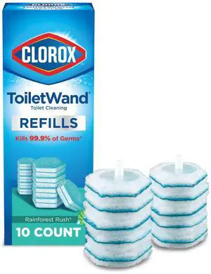 ToiletWand Toilet Cleaner Refills, Toilet brush, Rainforest Rush, 10 Ct ToiletWand Toilet Cleaner Refills, Toilet brush, Rainforest Rush, 10 Ct