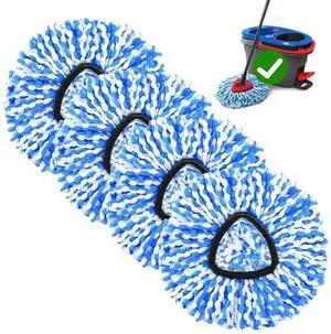4-Pack Spin Mop Replacement Head for O-Ceda RinseClean Spin Mop Refill 2-Tank System Microfiber Deep Cleaning Machine Washable and Easy-to-Replace 4-Pack Spin Mop Replacement Head for O-Ceda RinseClean Spin Mop Refill 2-Tank System Microfiber Deep Cleaning Machine Washable and Easy-to-Replace