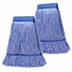 2 Pack Mop Head Replacement, Cleaning Heavy Duty Mop Head Commercial Replacement, Wet Industrial Blue Cotton Looped End String Head Refills, Heavy Mop Replace Head, for General and Floor Cleaning 2 Pack Mop Head Replacement, Cleaning Heavy Duty Mop Head Commercial Replacement, Wet Industrial Blue Cotton Looped End String Head Refills, Heavy Mop Replace Head, for General and Floor Cleaning