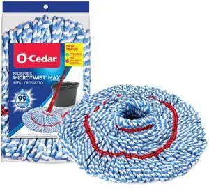 Genuine MicroTwist MAX Twist Mop Head Replacement | Machine Washable | Reusable | Microfiber Refill | Removes 99% of Bacteria Genuine MicroTwist MAX Twist Mop Head Replacement | Machine Washable | Reusable | Microfiber Refill | Removes 99% of Bacteria