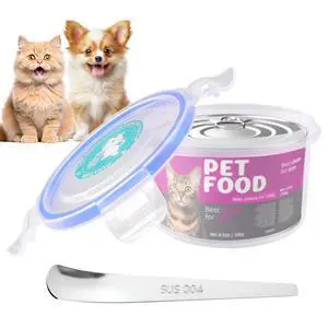 Canned Cat Food Storage Lids,Reusable Airtight Can Cover Pet Food Sealer - Keeps Cat Food Storage Can Fresh, Cat Food Container Eliminates Odor, Easy To Use With SUS 304 Spoon,Can Opener Canned Cat Food Storage Lids,Reusable Airtight Can Cover Pet Food Sealer - Keeps Cat Food Storage Can Fresh, Cat Food Container Eliminates Odor, Easy To Use With SUS 304 Spoon,Can Opener