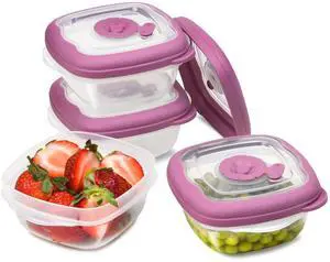 Small Plastic Food Storage Containers With Lids Airtight, 5 Oz Snack / Fruit Lunch Box For Kids, Meal Prep To Go, Fridge Storage Containers, Easy Open Lids, Dishwasher Safe, BPA Free, 5 Oz - Set of 4 Small Plastic Food Storage Containers With Lids Airtight, 5 Oz Snack / Fruit Lunch Box For Kids, Meal Prep To Go, Fridge Storage Containers, Easy Open Lids, Dishwasher Safe, BPA Free, 5 Oz - Set of 4